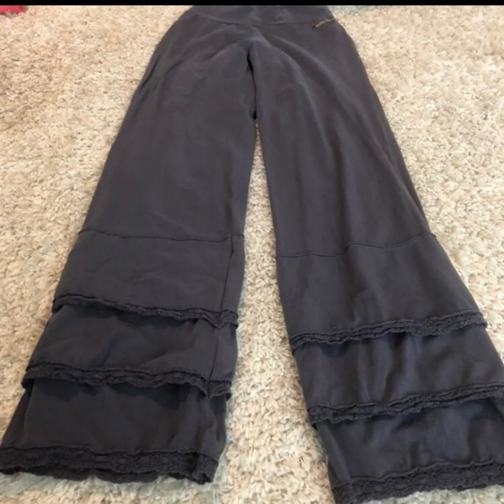 Matilda Jane Dark Gray Ruffle Wide-Leg Pants